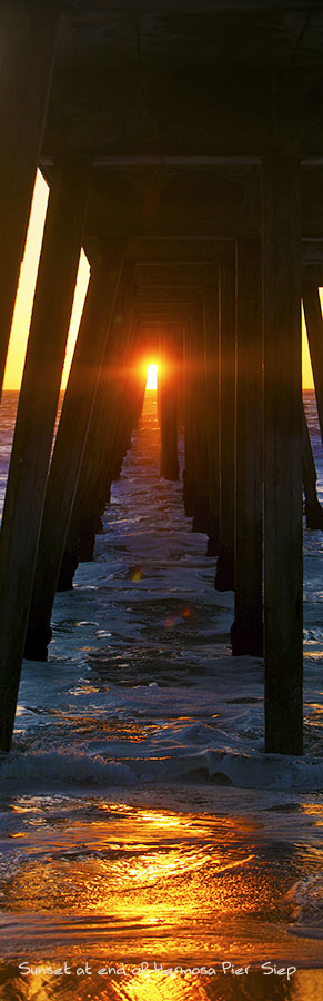 sunset end hermosa pier